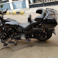 AeeDEA top rack installed on the Touring Top Box of Royal Enfield Super Meteor 650