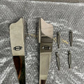 AeeDEA wind deflector panels with stainless steel finish and mounting hardware