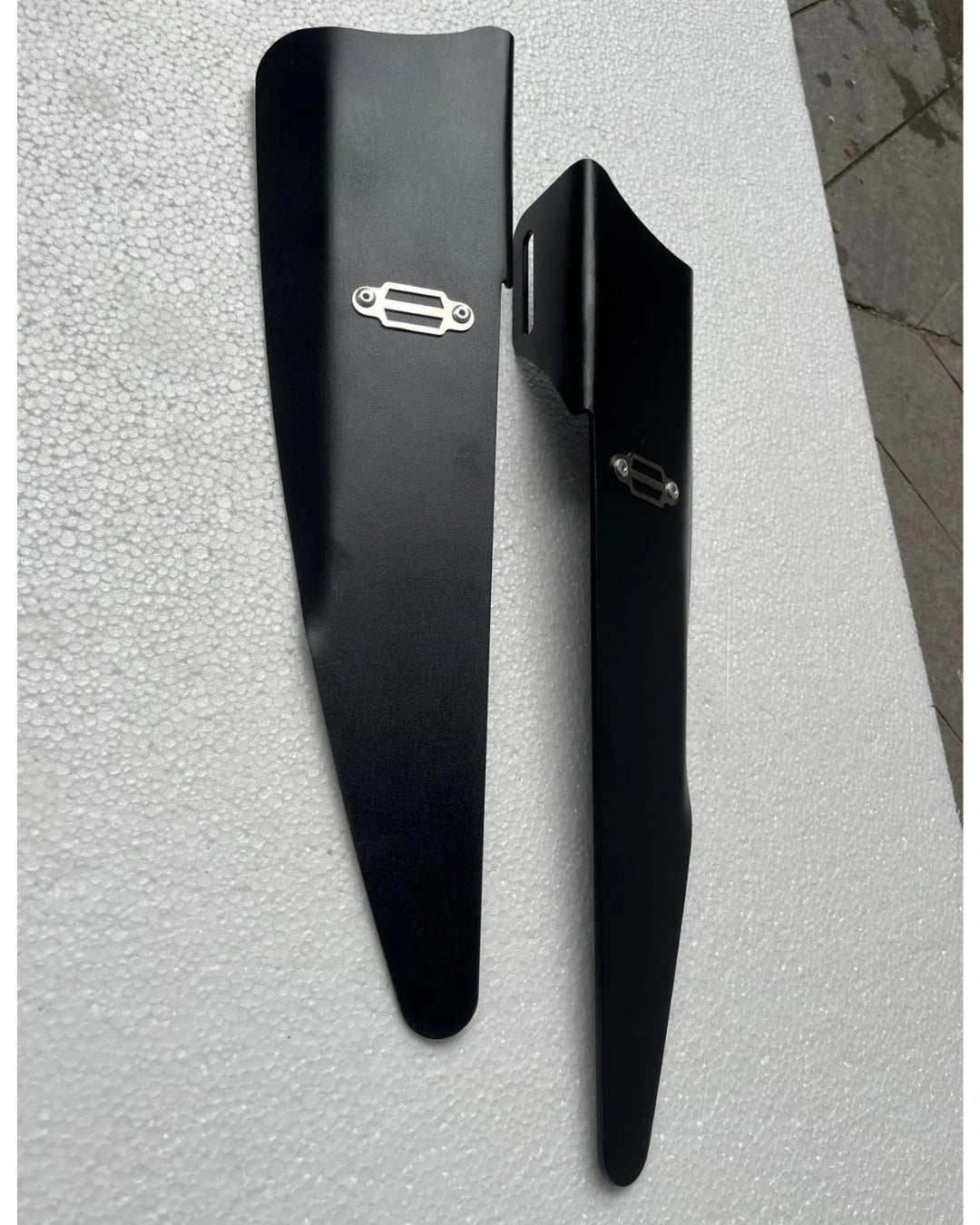 AeeDEA wind deflector panels shown separately for Royal Enfield Super Meteor 650