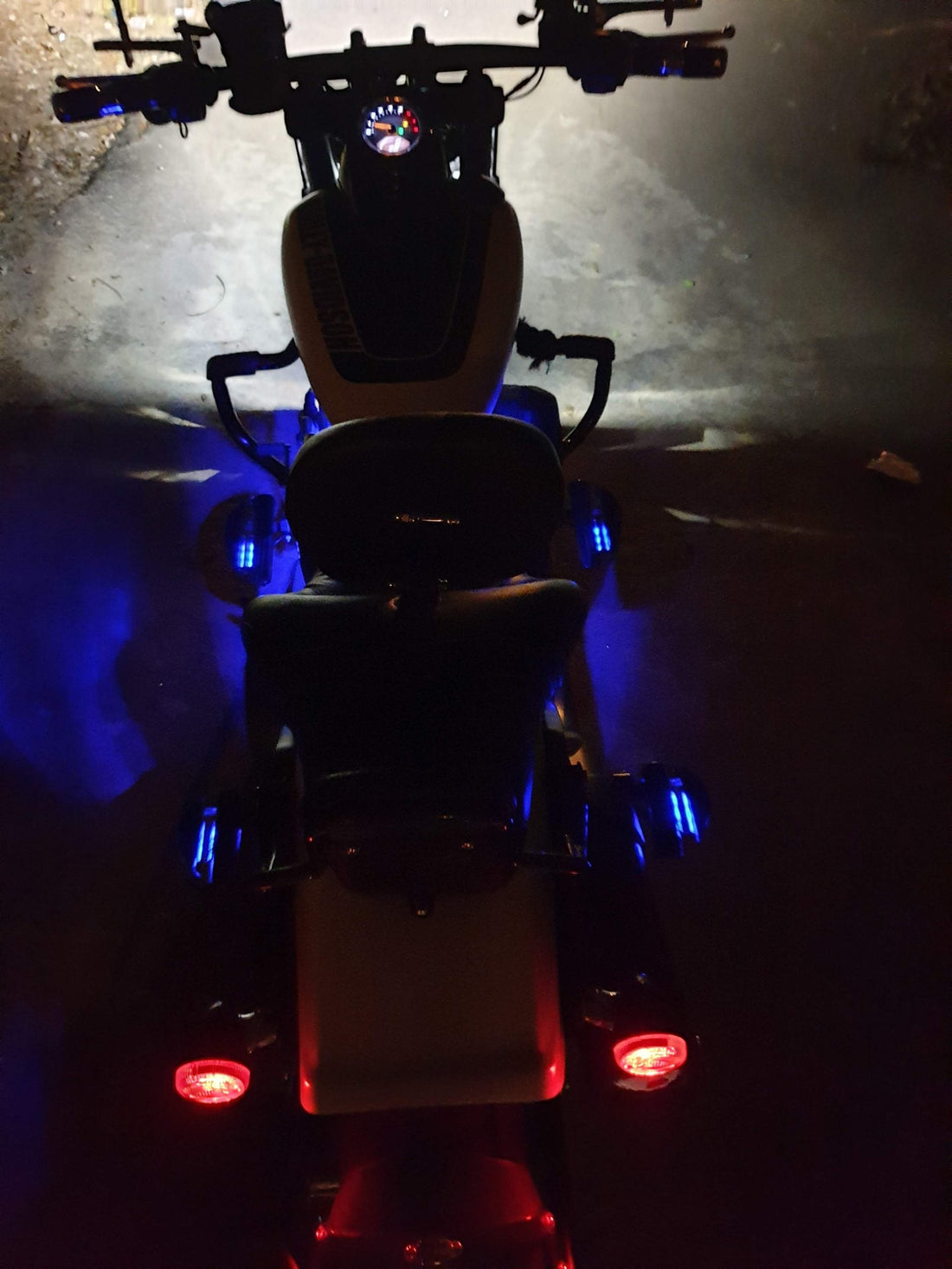 Rider Footboards( For Forward Foot Controls)- Chrome Detail( with LED) Edition