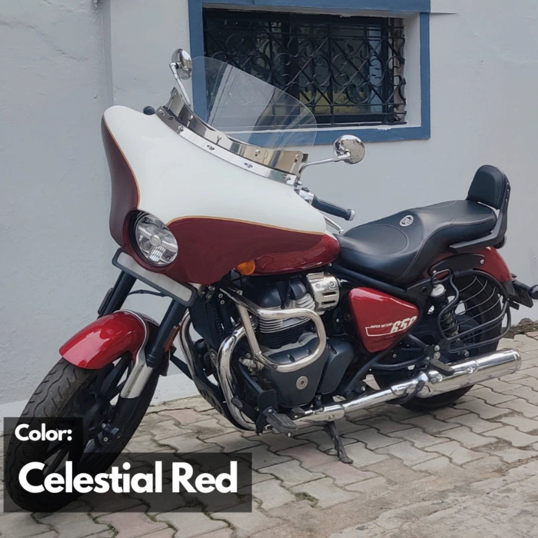 Right side view of AeeDEA Batwing Fairing for Super Meteor 650