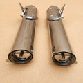 Precision laser-cut design of AeeDEA stainless steel motorcycle exhaust