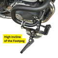 Adjustable highway footpeg mechanism for Royal Enfield Super Meteor 650