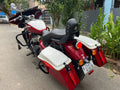 Detailed craftsmanship of AeeDEA Retro Side Panniers for Royal Enfield Super Meteor 650