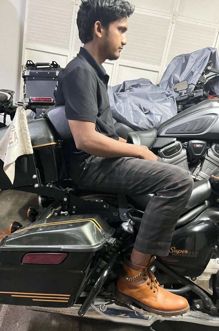Ergonomic backrest on AeeDEA Touring Top Box for enhanced pillion comfort