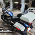 Interstellar Green Royal Enfield Super Meteor 650 with AeeDEA Touring Top Box