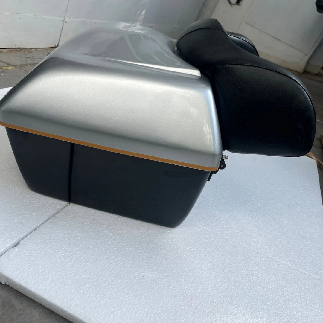 Lockable AeeDEA Touring Top Box with secure key system for Royal Enfield Super Meteor 650