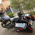 Touring luggage solution with AeeDEA Retro Side Panniers for Super Meteor 650