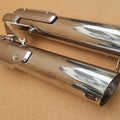 AeeDEA Variable Sound Dual Exhaust for Royal Enfield Super Meteor 650 in stainless steel