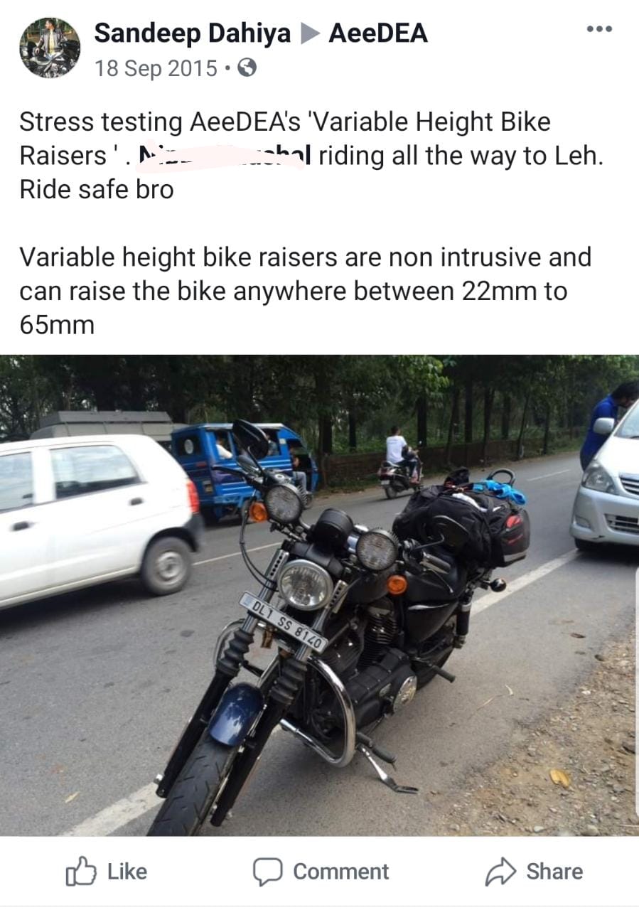 Variable Height Bike Raiser- Custom 1200