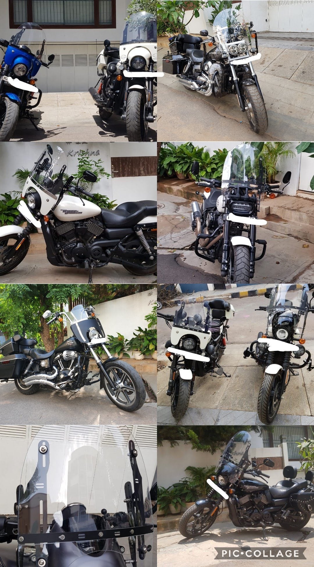 Street Bob 2018 – Fully Adjustable Windshield – Split Tall Type